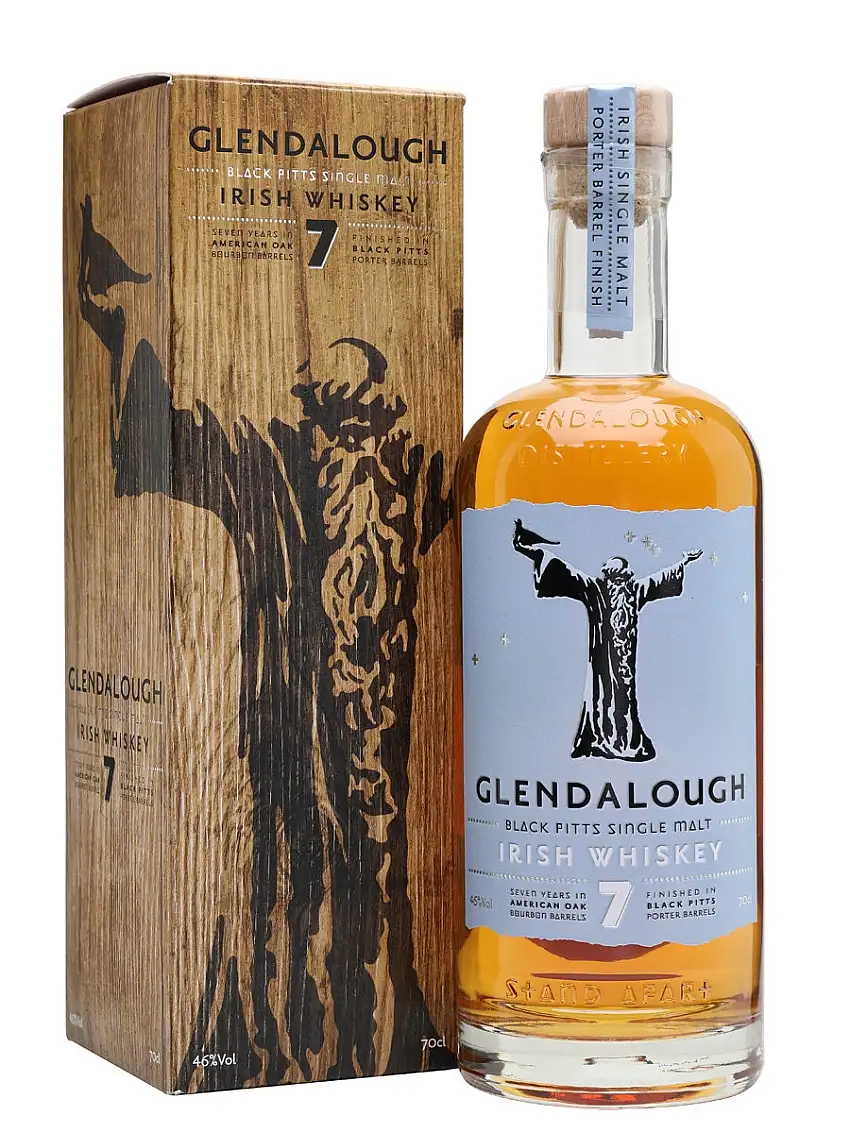 Glendalough Black Pitts Porter Finish 7 Year Old Single Malt Irish Whiskey