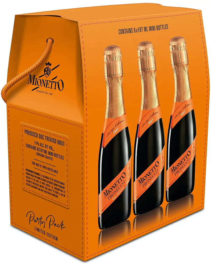 Mionetto Prosecco DOC Treviso Brut 187mL 6pack