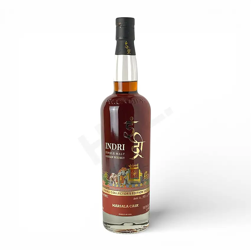 Indri 'Diwali Collector's Edition 2025' PX Sherry Cask Matured Peated Indian Single Malt Whisky 750ml