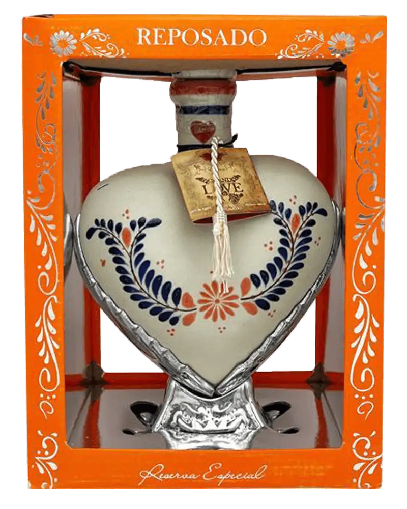 Grand Love Tequila 100% Agave Reposado Ceramic Heart 750ml