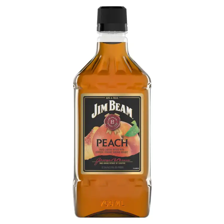 Jim Beam Peach Infused Straight Bourbon 65 1 75L Whiskey