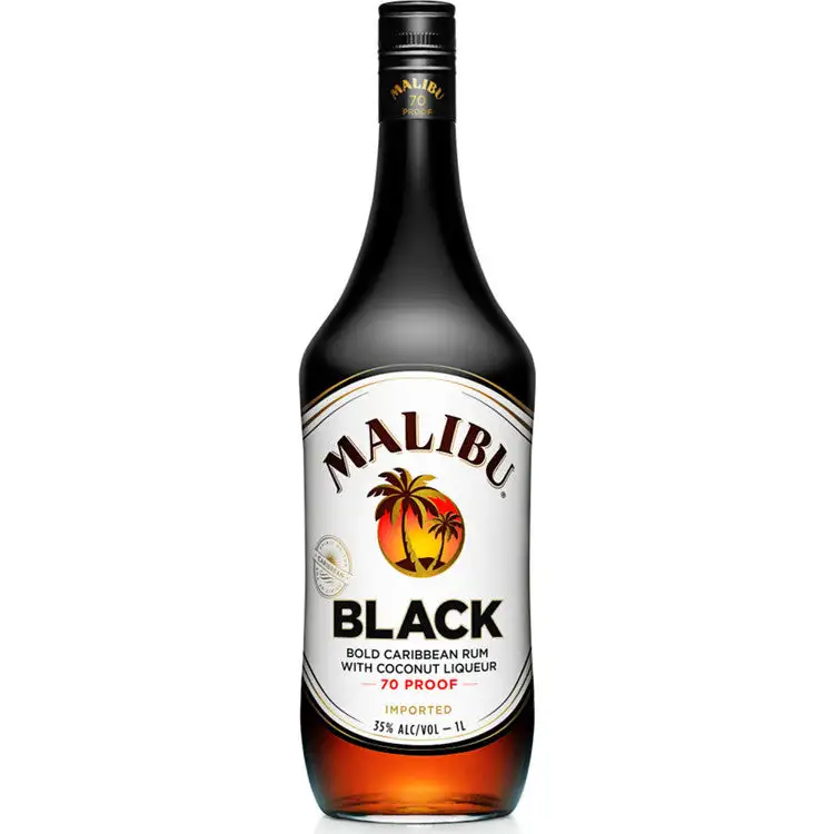 Malibu Coconut Flavored Rum Black 70 750Ml