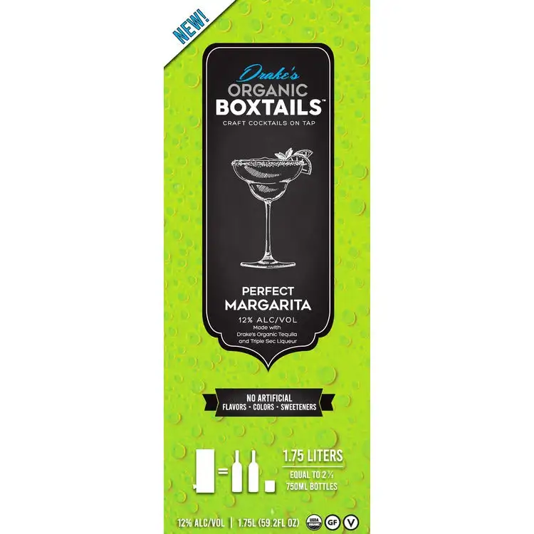 Drake S Organic Boxtails Margarita 24 1 75L Spirits 1.75L