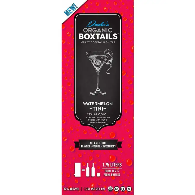 Drake S Organic Boxtails Watermelon Tini 24 1 75L Spirits