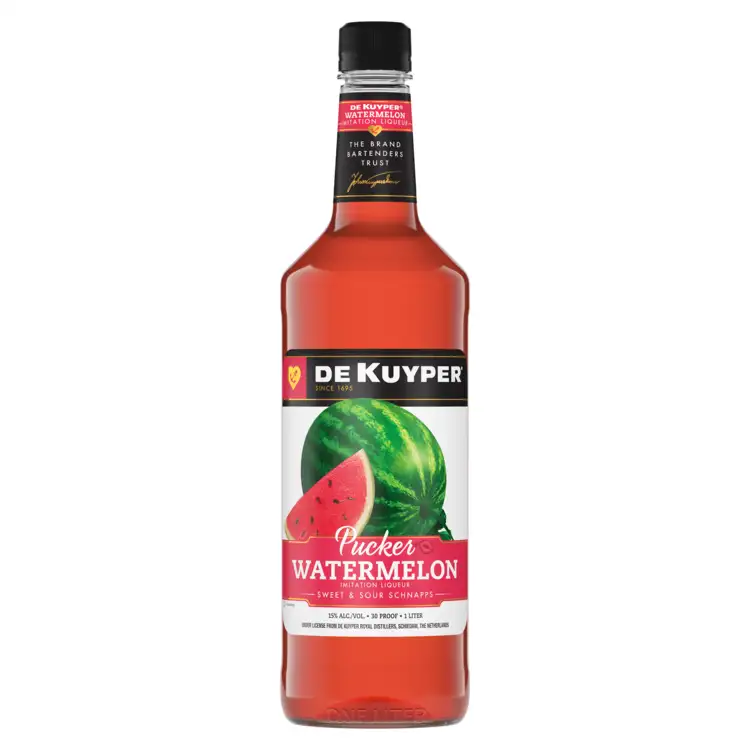 Dekuyper Sour Watermelon Schnapps Pucker 30 1L Spirits