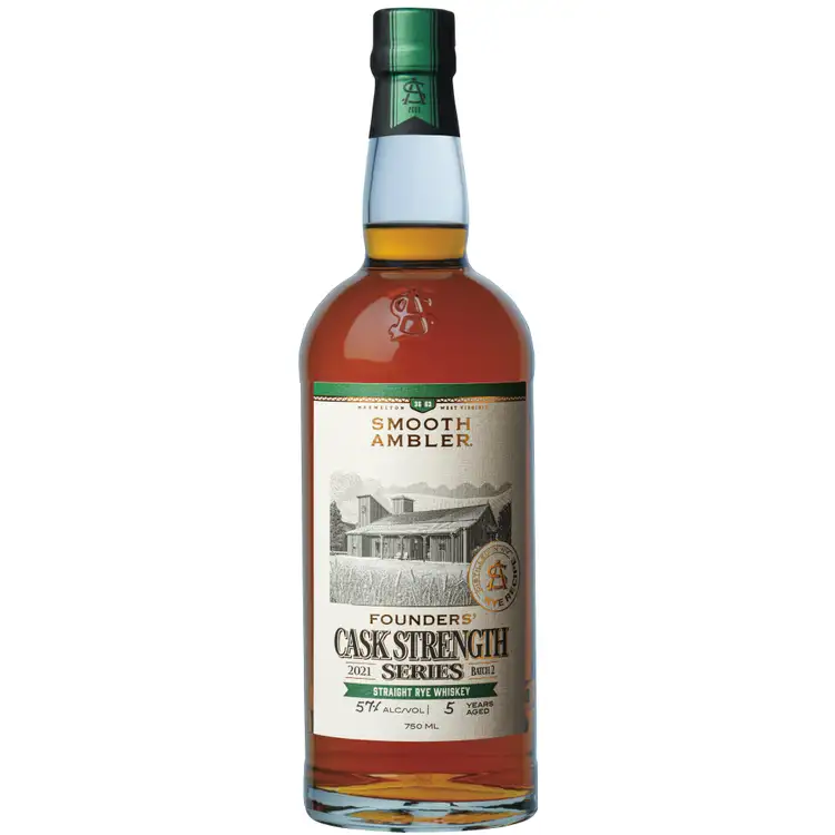 Smooth Ambler Straight Rye Whiskey Founders Cask Strength