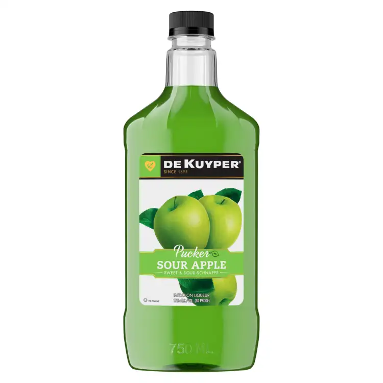 Dekuyper Sour Apple Schnapps Pucker 30 1L Spirits