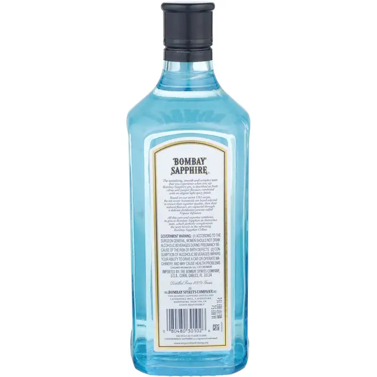 Bombay London Dry Gin Sapphire 94 750Ml