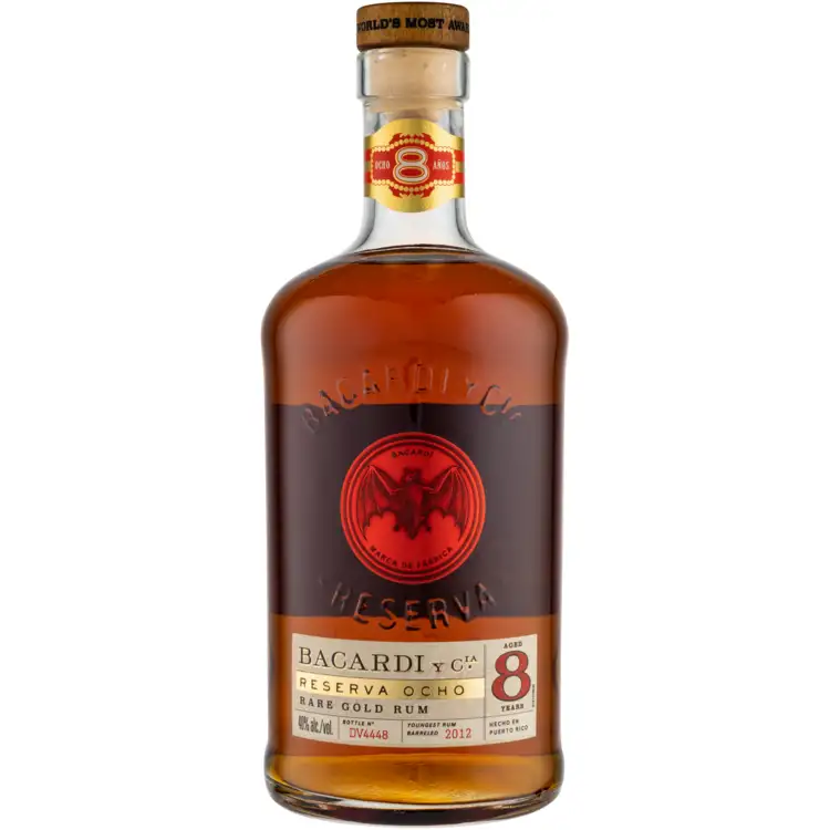 Bacardi Aged Rum Rare Gold Reserva Ocho 8 Yr 80 1L