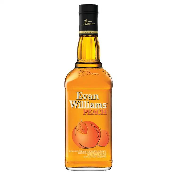 Evan Williams Peach Whiskey Liqueur 65 1 75L Spirits 1.75L