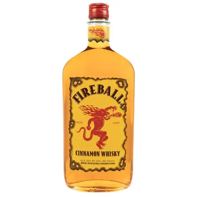 Fireball Cinnamon Flavored Whiskey 66 1 75L 1.75L