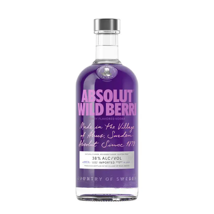 Absolut Berry Flavored Vodka Wild Berri 76 1 75L 1.75L