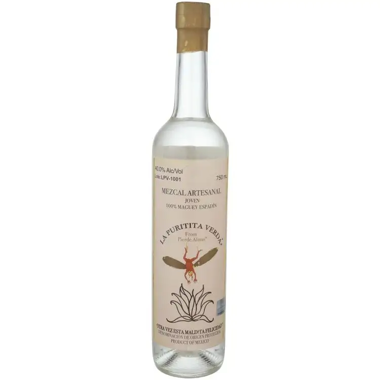 Pierde Almas Mezcal Joven Maguey Espadin La Puritita Verda