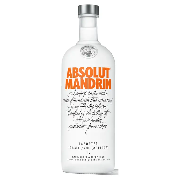 Absolut Orange Flavored Vodka Mandrin 80 750Ml