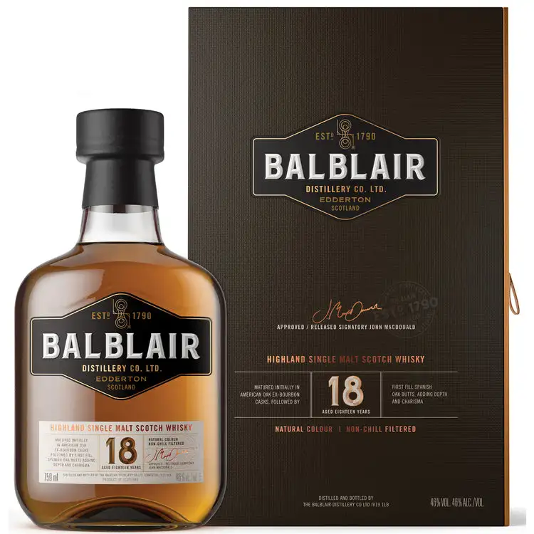 Balblair Single Malt Scotch 18 Yr 92 750Ml Whiskey