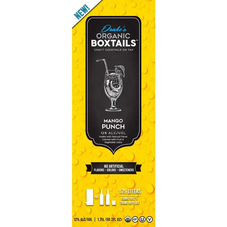 Drake S Organic Boxtails Mango Punch 24 1 75L Spirits 1.75L