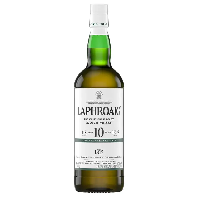 Laphroaig Single Malt Scotch Original Cask Strength Batch Premium