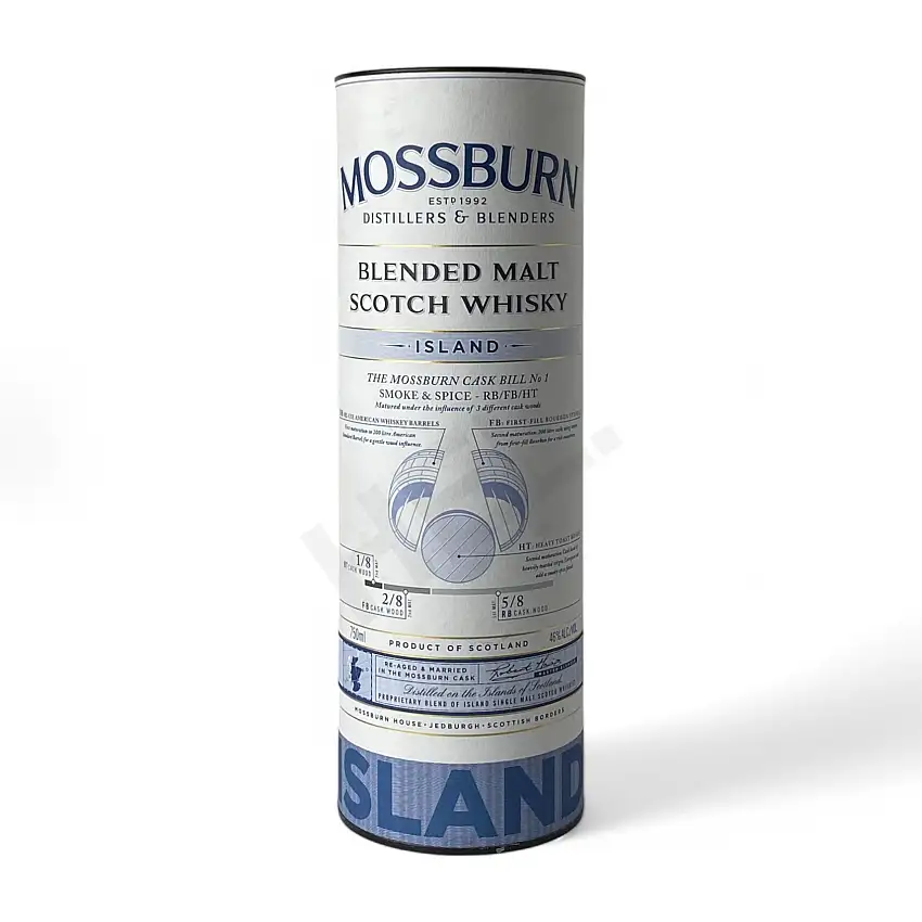 Mossburn 'Island' Cask Bill 1 Smoke & Spice Blended Malt Scotch Whisky 750ml