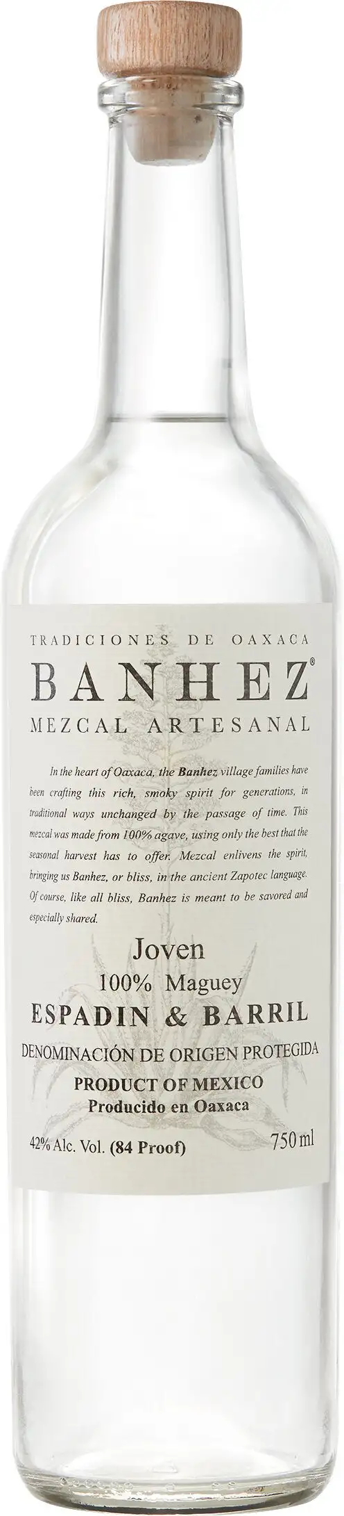 Banhez Espadin Barril Joven Mezcal Artesanal spirits