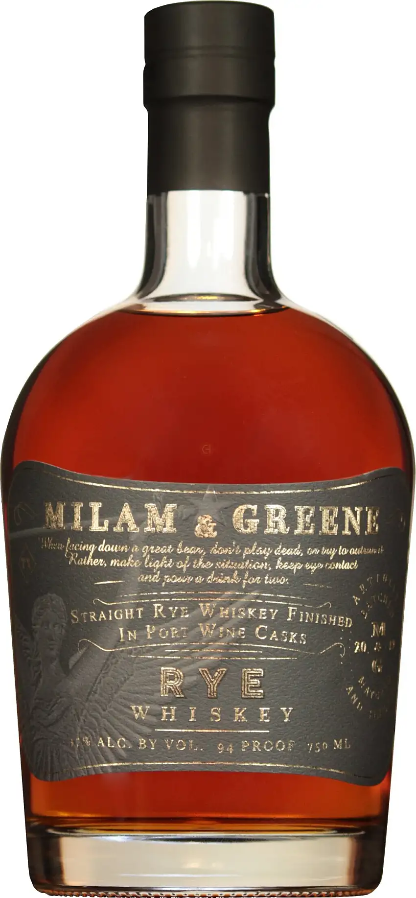 Milam Greene Straight Rye Whiskey Finished in Port Wine