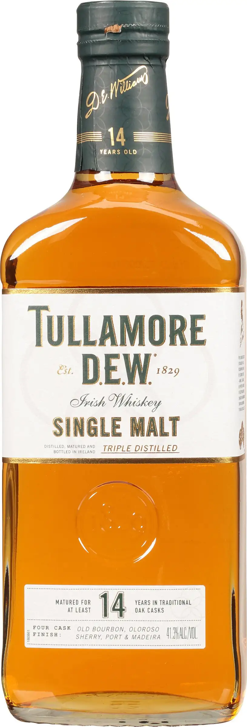 Tullamore D E W 14 Year Old Single Malt Irish Whiskey Premium