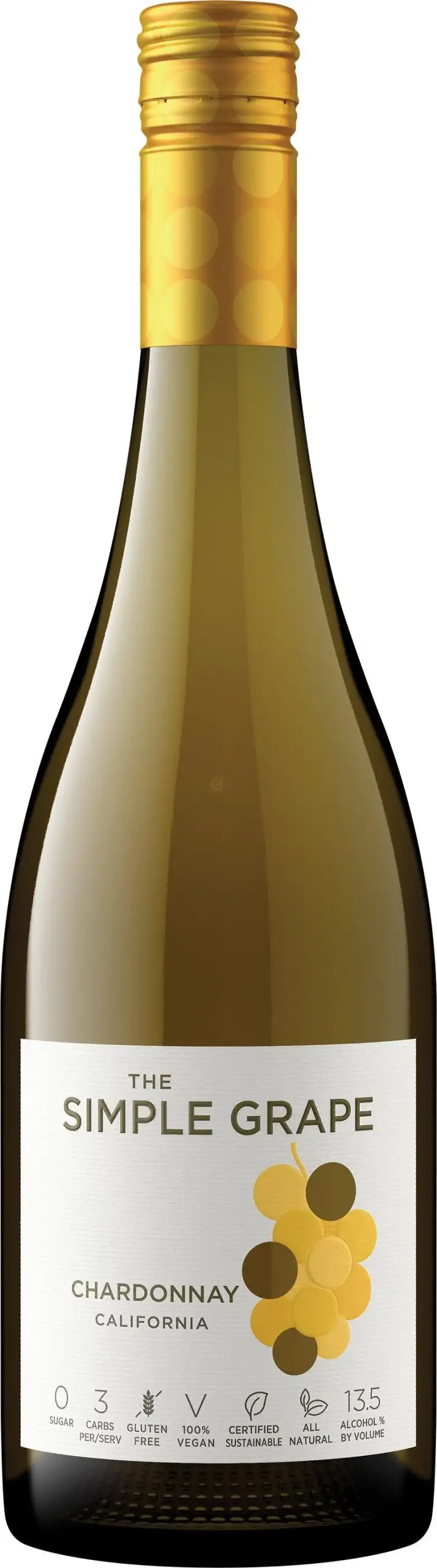 The Simple Grape Chardonnay Zero Sugar Low Carbs wine