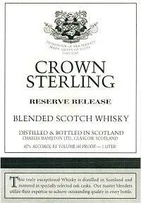 Crown Sterling Blended Scotch Whisky Whiskey