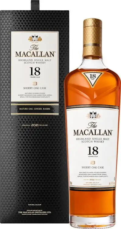 The Macallan Sherry Oak 18 Years Old Single Malt Scotch