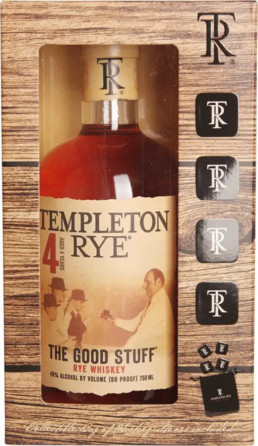Templeton 4Y Rye Whiskey spirits