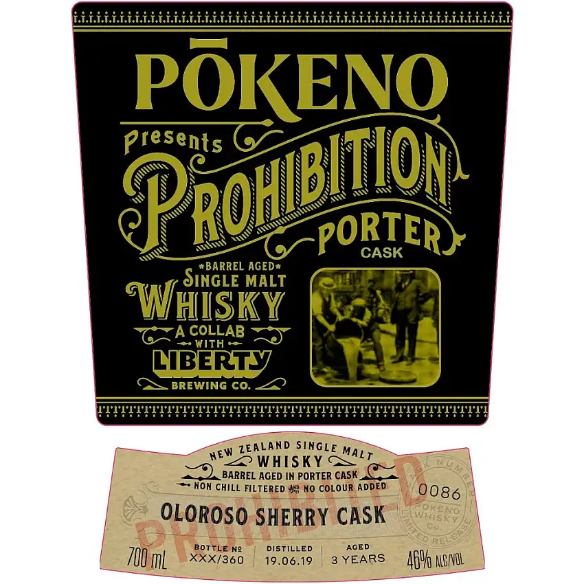 Pōkeno Prohibition Porter Oloroso Sherry Cask Single Malt Whisky