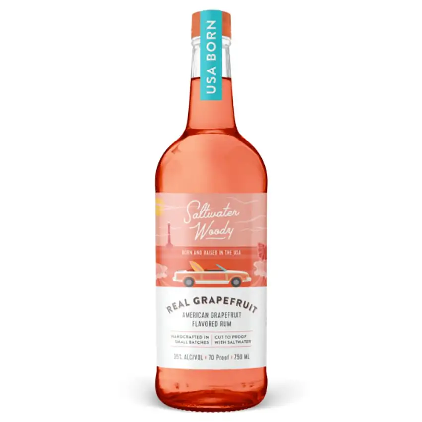 Saltwater Woody Real Grapefruit Flavored Rum 1L