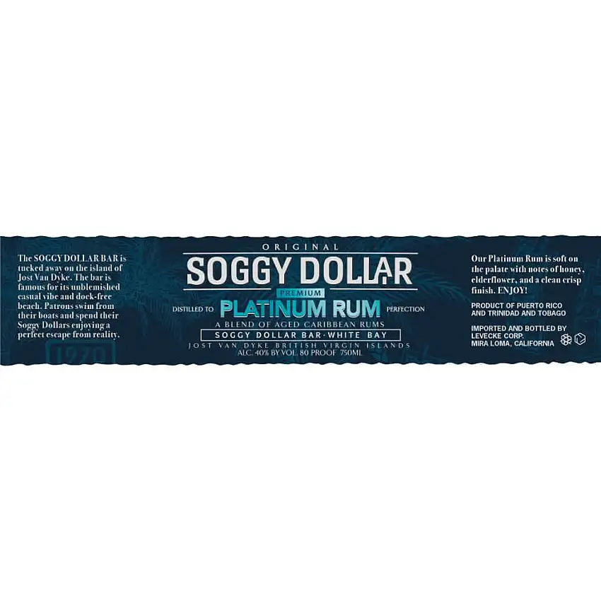 Soggy Dollar Premium Platinum Rum