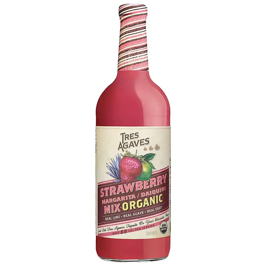 Tres Agaves Organic Strawberry Margarita Mix 1L