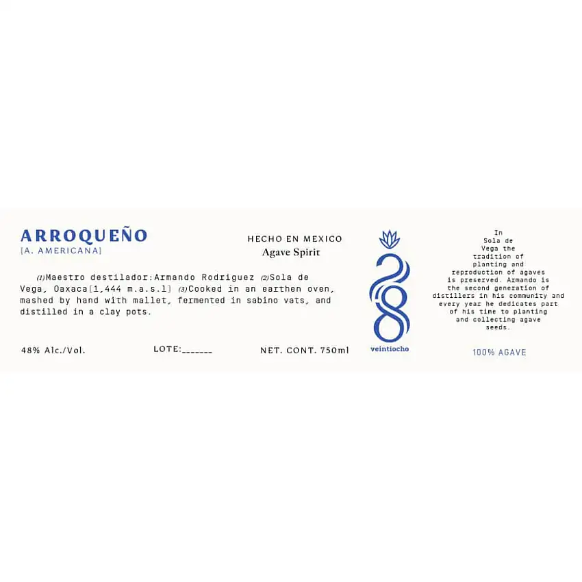 Veintiocho Arroqueno Agave Spirit