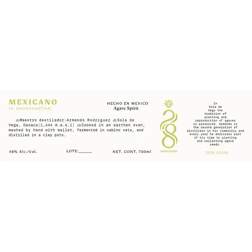 Veintiocho Mexicano Agave Spirit