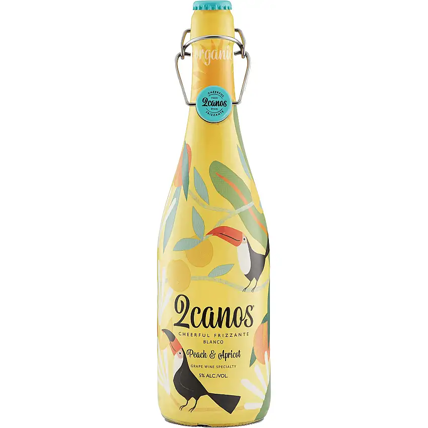 2 Canos Cheerful Frizzante Blanco Peach and Apricot Le Mache Nonvintage