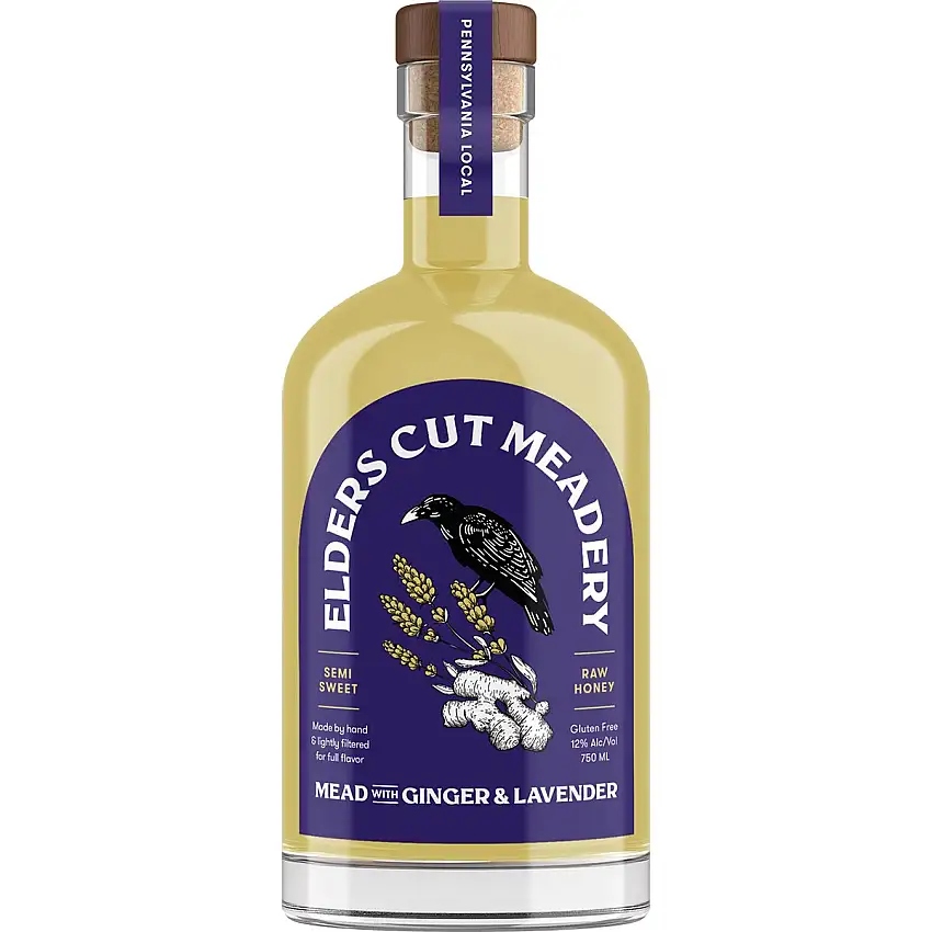 Elder's Cut Meadery Mead with Ginger and Lavender
