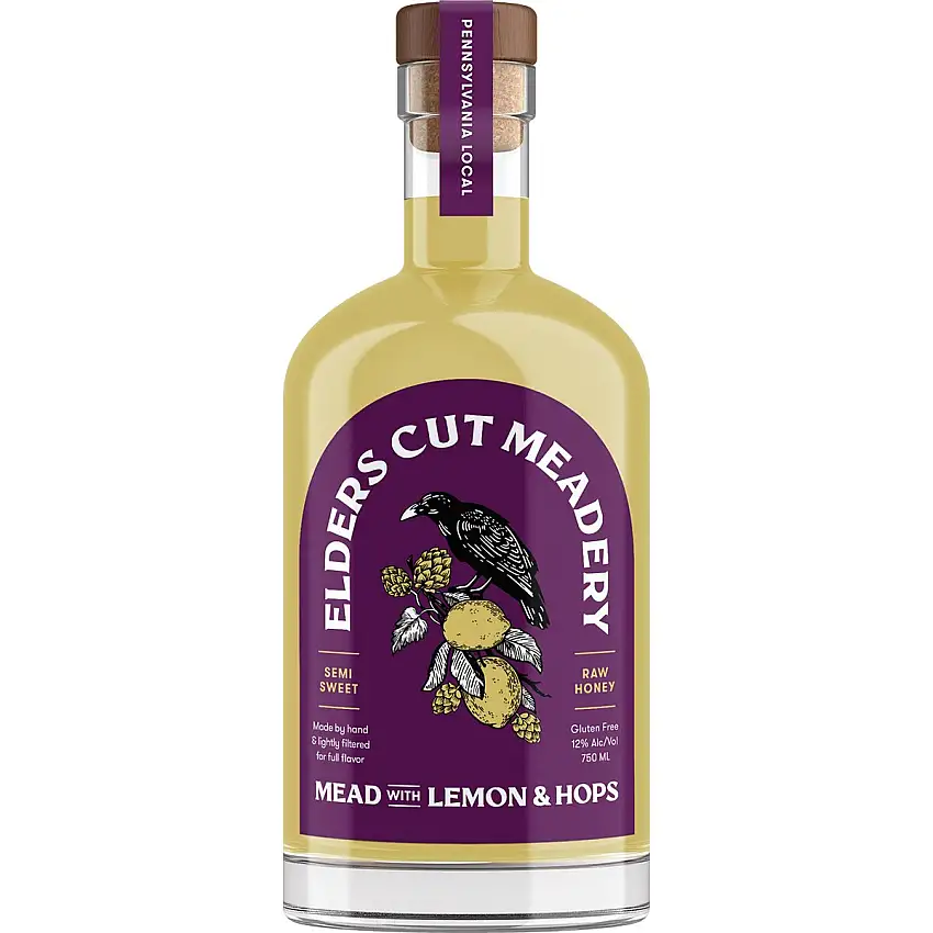 Elder's Cut Meadery Mead with Lemon and Hops