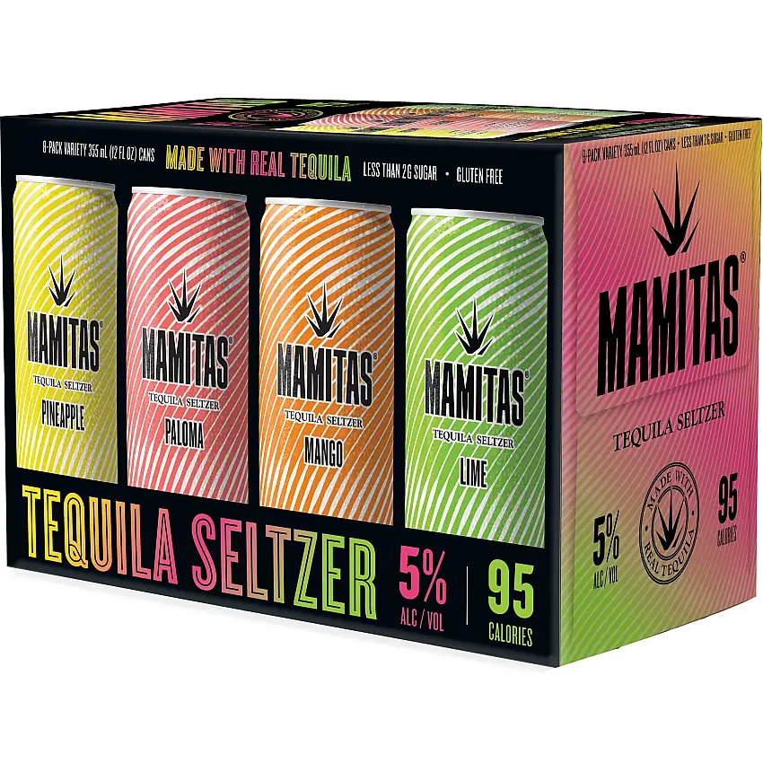 Mamitas Tequila Hard Seltzer Variety Pack 8x355 mL Cans