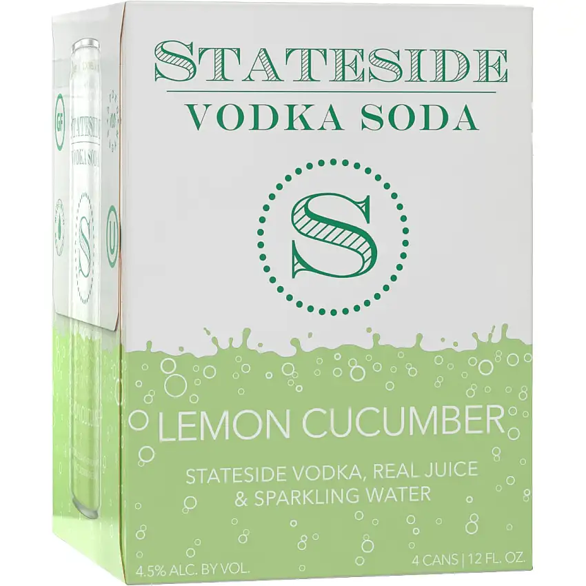 Stateside Vodka Soda Lemon Cucumber 4x355 mL Cans