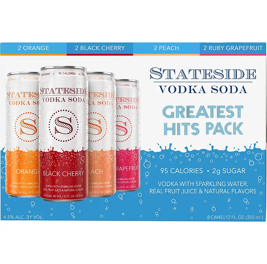Stateside Vodka Soda Variety Pack 8x355 mL Cans