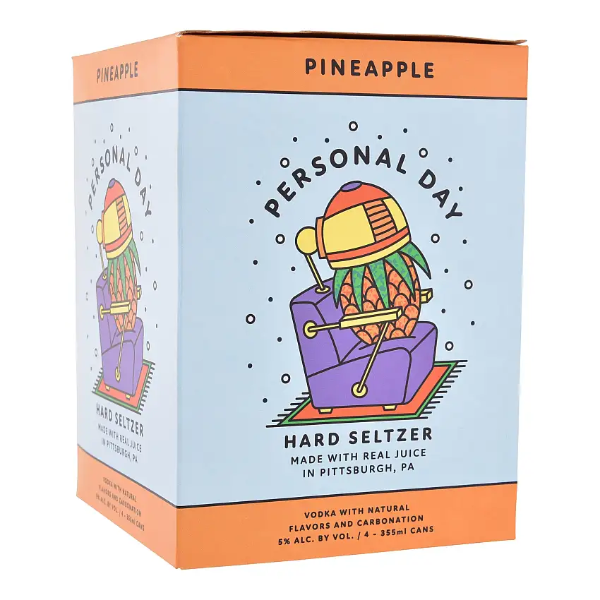 Personal Day Pineapple Hard Seltzer 4x355 mL Cans