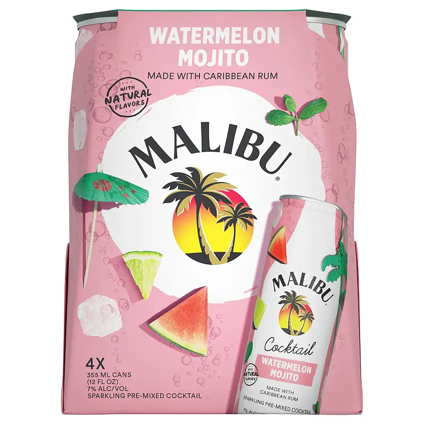 Malibu Watermelon Mojito Cocktail 4x355 mL Cans