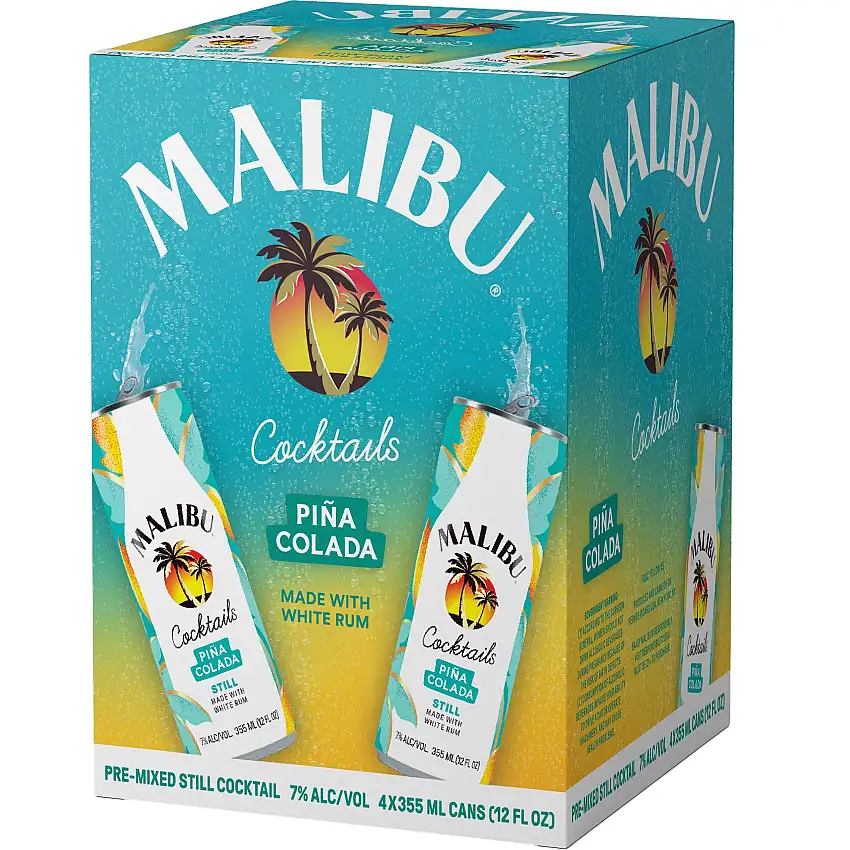 Malibu Pina Colada Cocktail 4x355 mL Cans