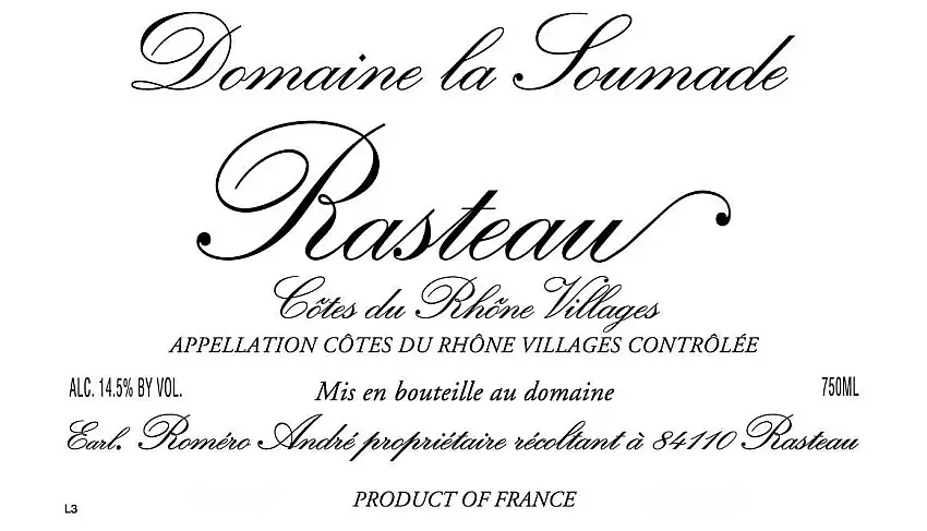 Domaine la Soumade Rasteau 750ml