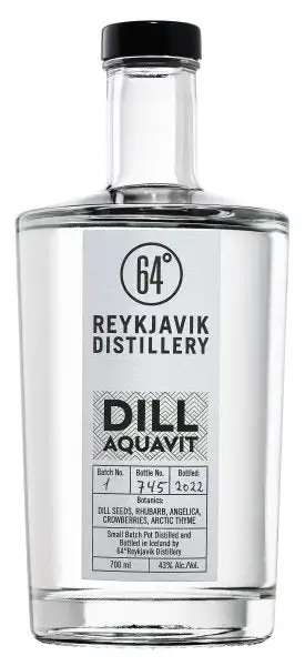 64 Reykjavik Distillery Dill Aquavit - 700ml Bottle