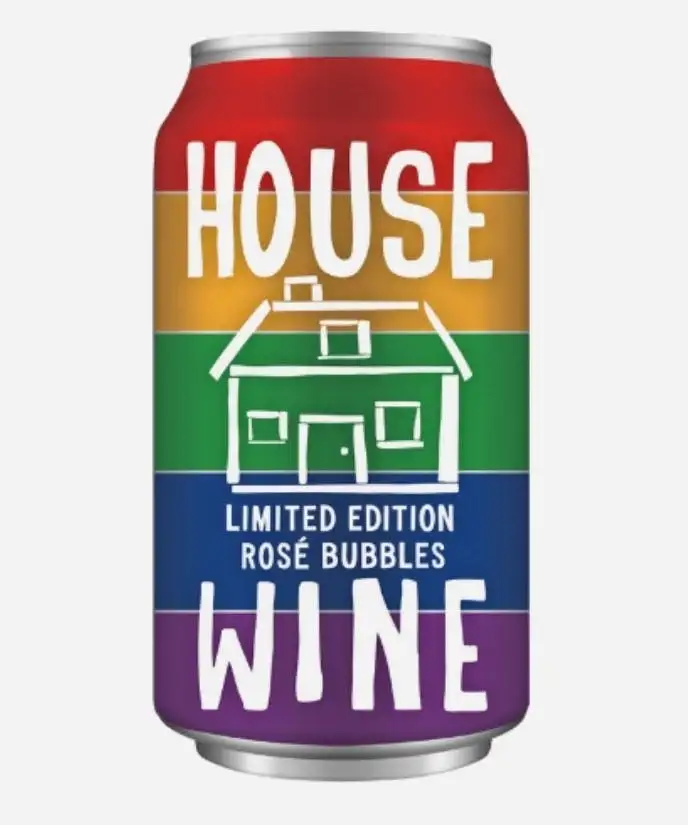 House Wine Rosé Bubbles 375ml Can