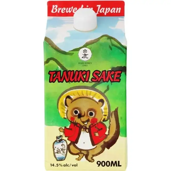 Kuromatsu Hakushika Tanuki Sake Milk Carton 900ml Carton