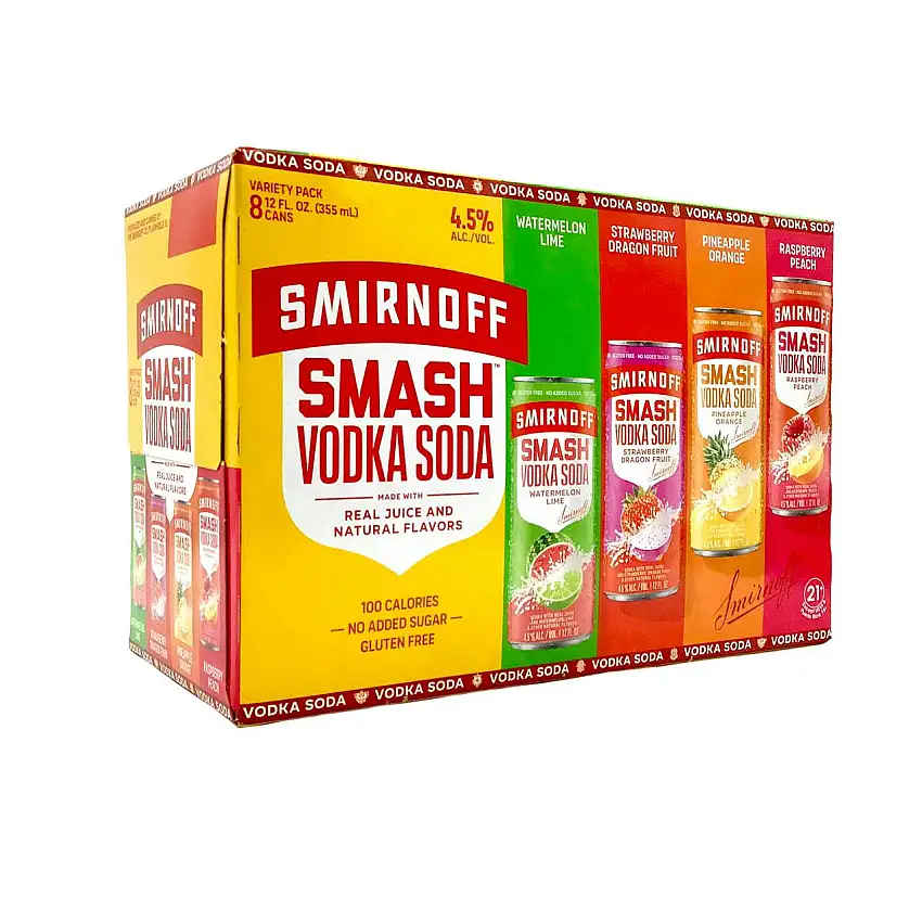 Smirnoff Ice Smash Vodka Soda Variety 8 pack 12 oz. Can