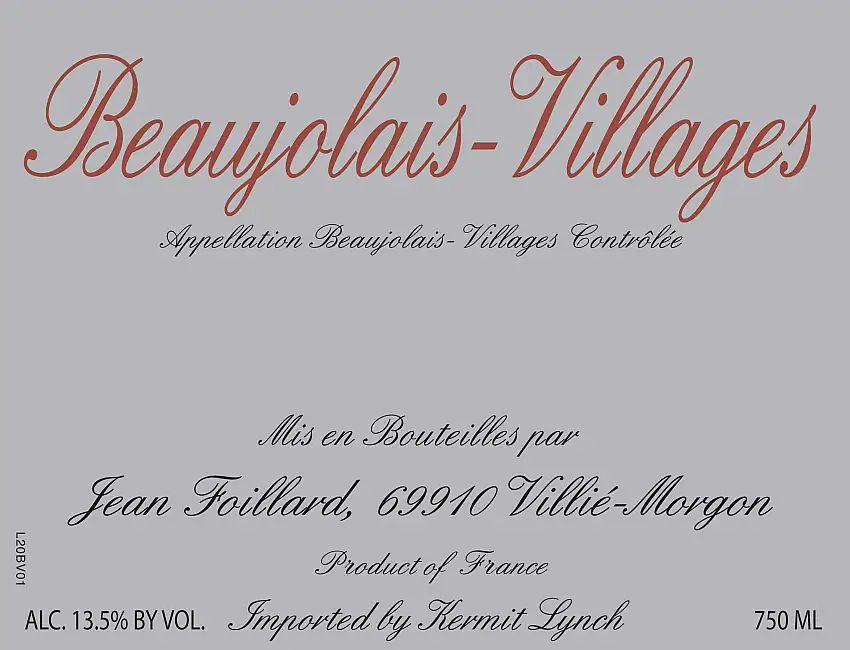 Jean Foillard Beaujolais Villages 2022 750ml